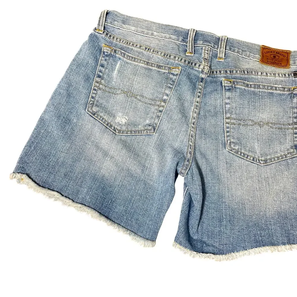 Lucky Brand Light Wash Jean Denim Cutoff Abbey Shorts Sz 4 / 27 - Picture 7 of 10